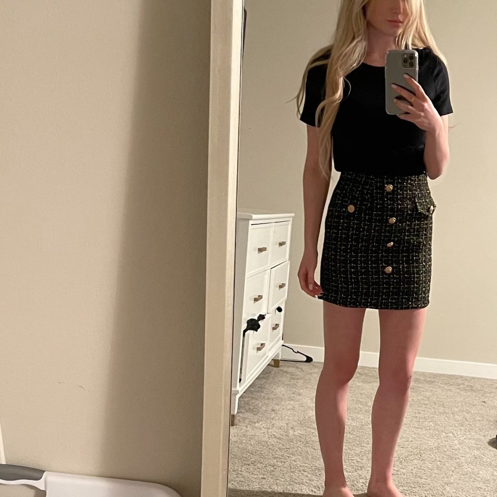 Black Tweed Skirt